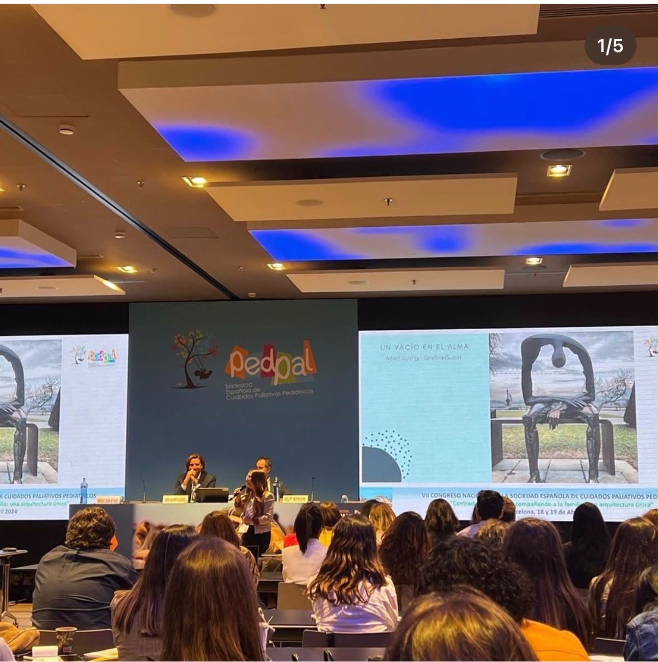 Mónica Lidón en el congreso nacional PEDPAL de cuidados paliativos pediátricos